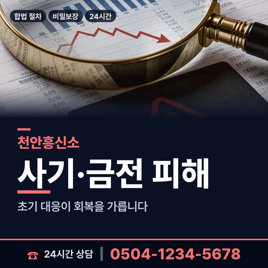 천안 입장면 투자사기조사 상담 안내